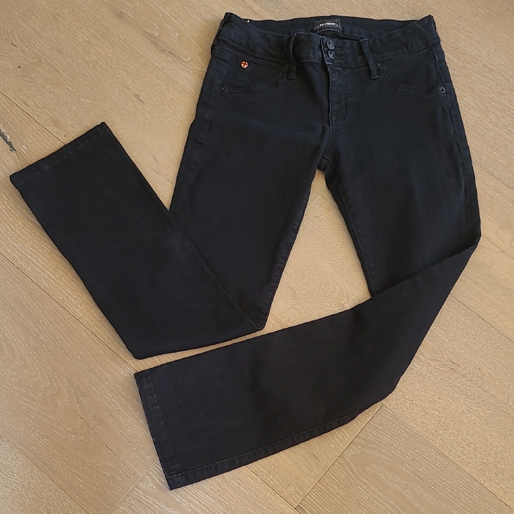 Hudson Jeans Women's sz 28 Beth Baby Boot Black Low Rise Denim Jeans